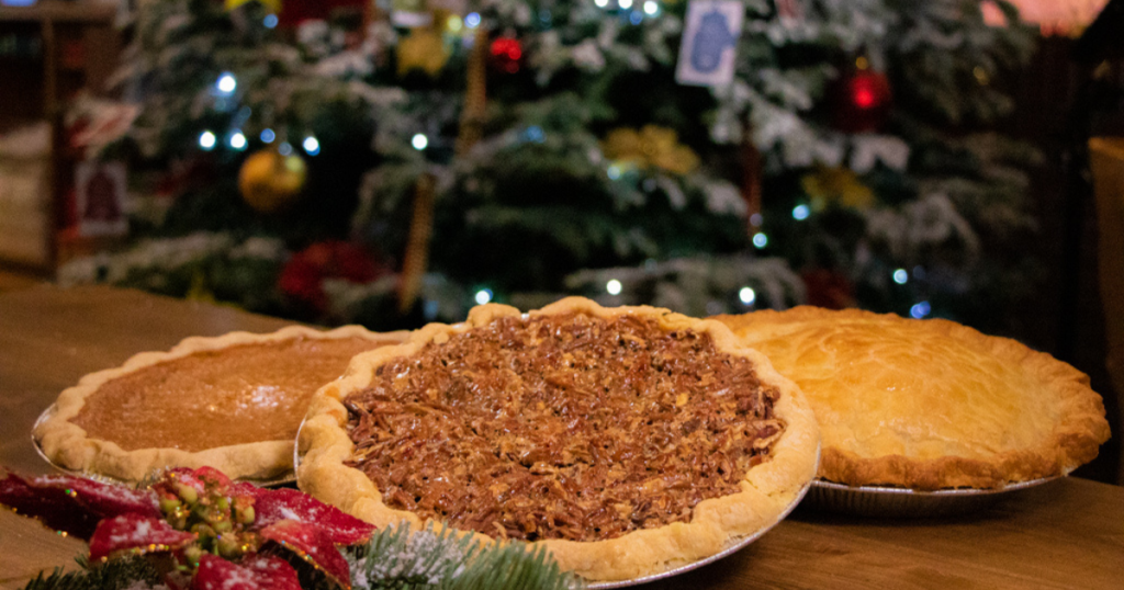 Brookfields Pecan, Pumpkin, and Apple Pie available at our Roseville, Sacramento, and Rancho Cordova location.