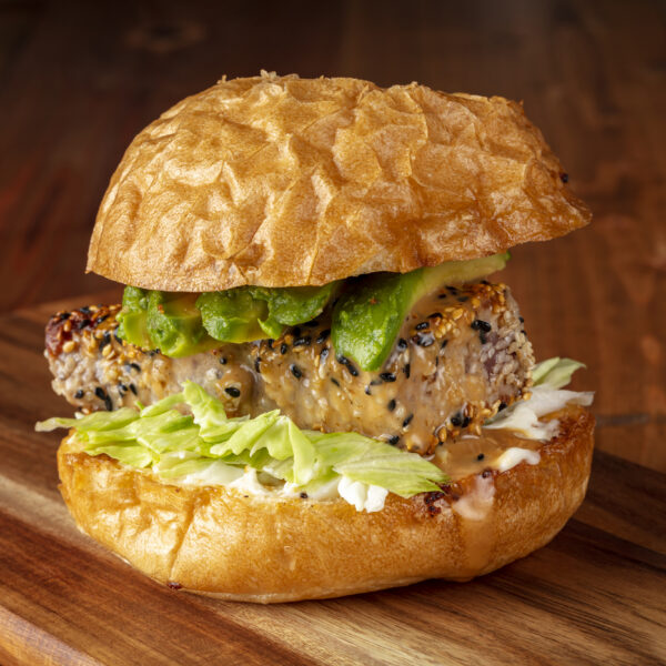 SEARED AHI TUNA WASABI BURGER