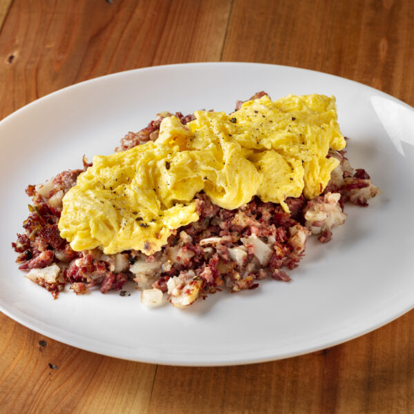 FRESH CORNED BEEF HASH & EGGS