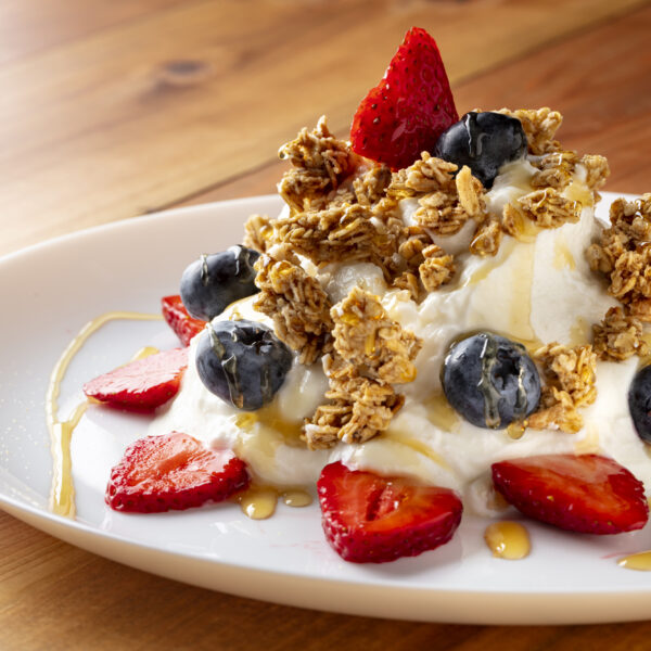 GRANOLA, FRUIT & YOGURT WITH HONEY